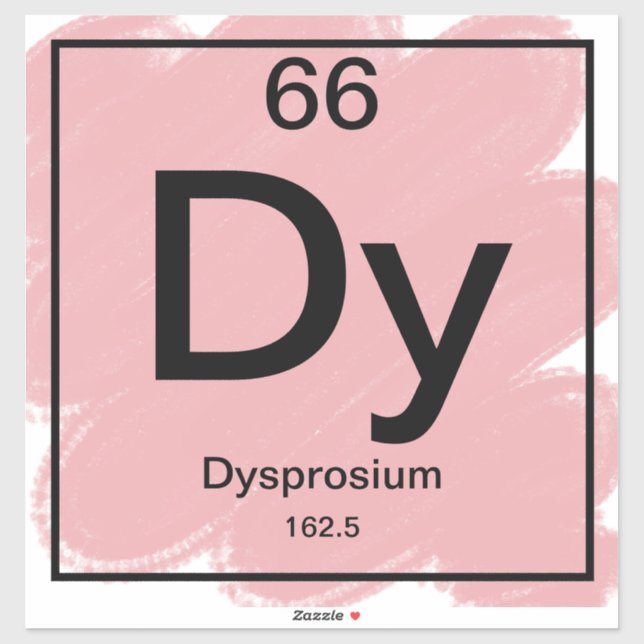 Sticker de table périodique - Dysprosium (Feuille)