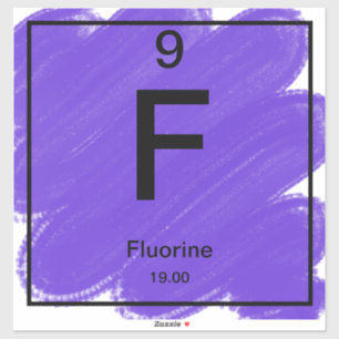 Sticker de table périodique - Fluorine