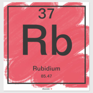 Sticker de table périodique - Rubidium