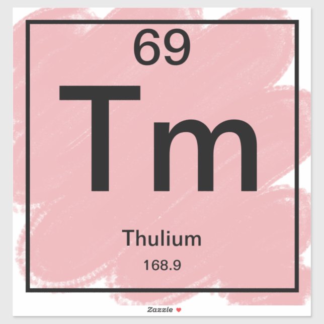 Sticker de table périodique - Thulium (Feuille)