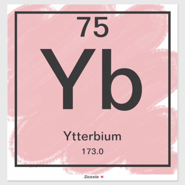 Sticker de table périodique - Ytterbium (Feuille)