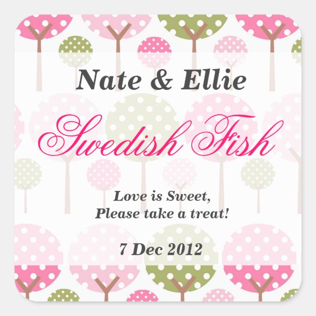 Sticker de table Whimsical Tree Dessert (Devant)