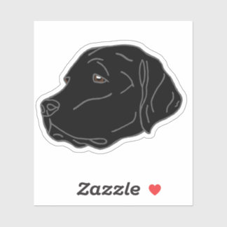 Sticker de téléphone portable Black Lab Dog