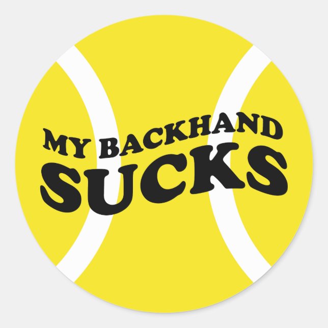 Sticker de Tennis Funny - avec humour slogan blagu (Devant)