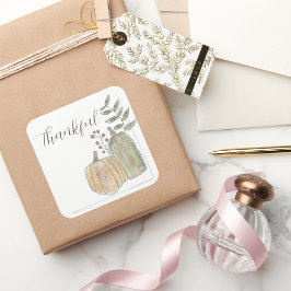 Sticker de Thanksgiving | CARRÉ | Merci