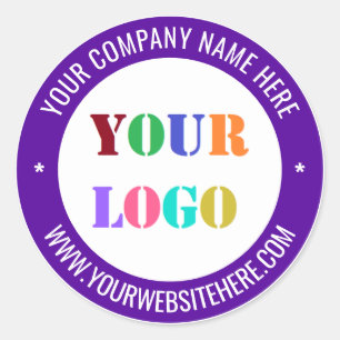 Sticker de timbre texte du logo de l'entreprise pe