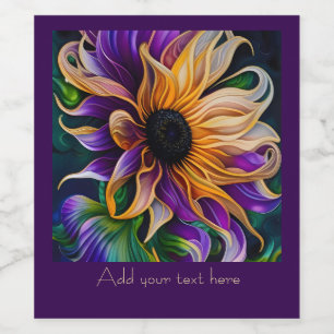Sticker de tournesol violet et or