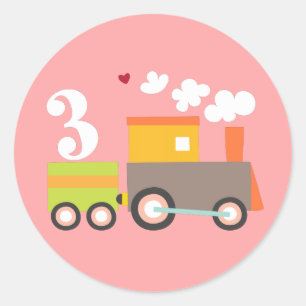 Sticker de train pour le 3e anniversaire/Topp de C