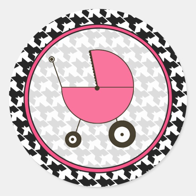 Sticker de transport pour bébé rose et poitrine (Devant)