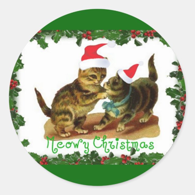 sticker de vacances Christmas Kittens (Devant)