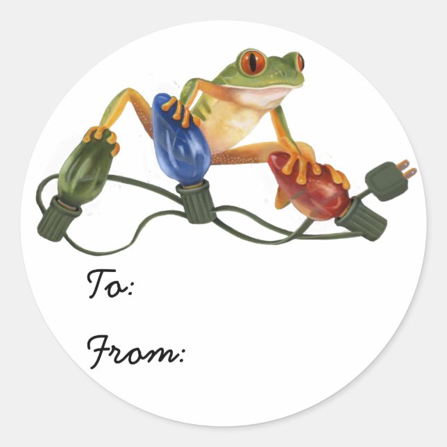Sticker de vacances de la grenouille arborescente (Devant)