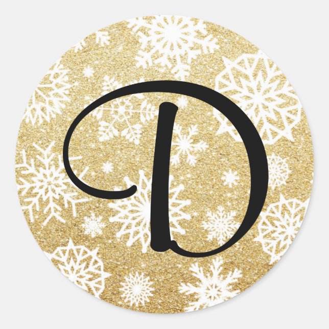 Sticker de vacances Monogram Parties scintillant o (Devant)