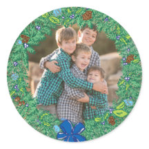 Sticker de vacances photo : Cadre de couronne Hano