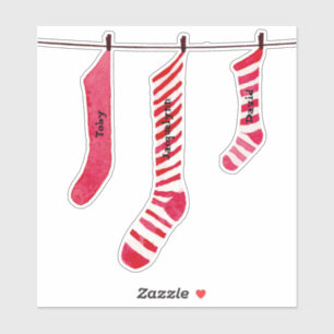 Sticker de veille de Noël avec des noms