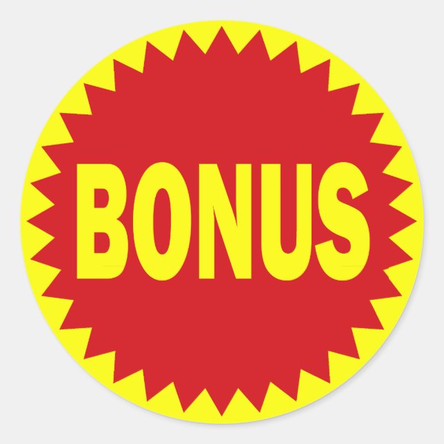 Sticker de vente au détail Bonus (Devant)