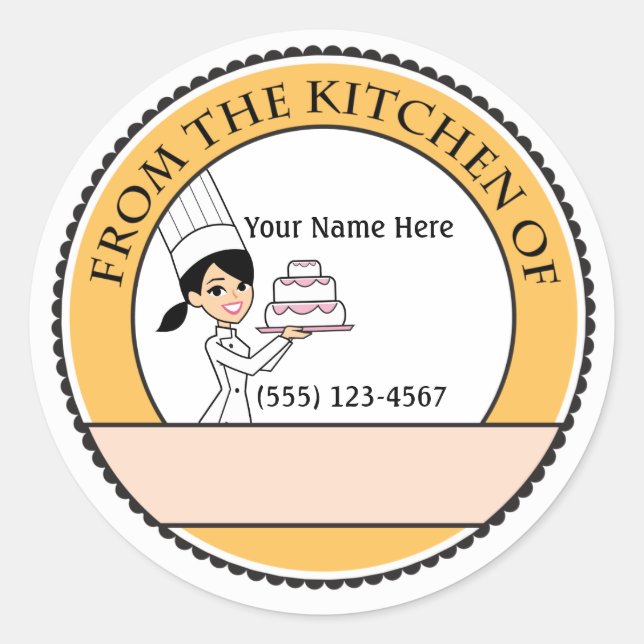 Sticker de vente de boulangerie personnalisée Étiq (Devant)