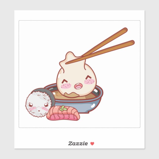 STICKER DE VINYLE COUPÉ SUR MESURE : KAWAII CUTE S (Feuille)