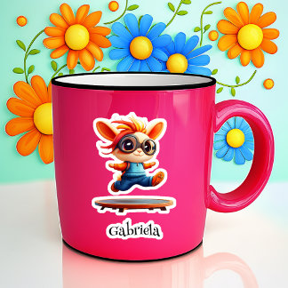 Sticker de vinyle personnalisé Hoppin' Bunny