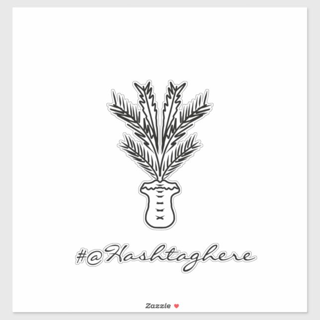 Sticker de voiture de script de nom de main de Pal (Feuille)