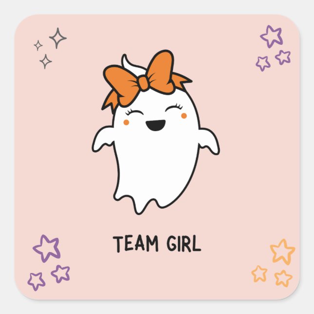 Sticker de vote Halloween Genre Révéler Fille Fant (Devant)
