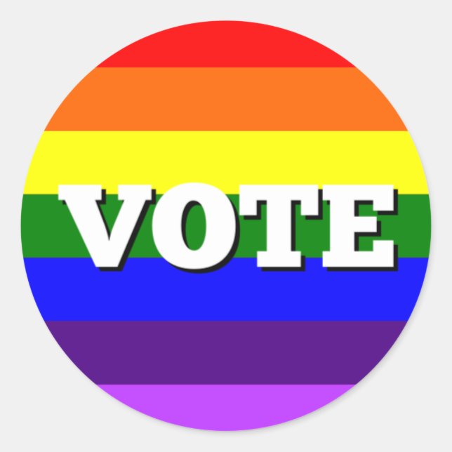 Sticker de vote sur l'Arrière - plan de fierté (Devant)