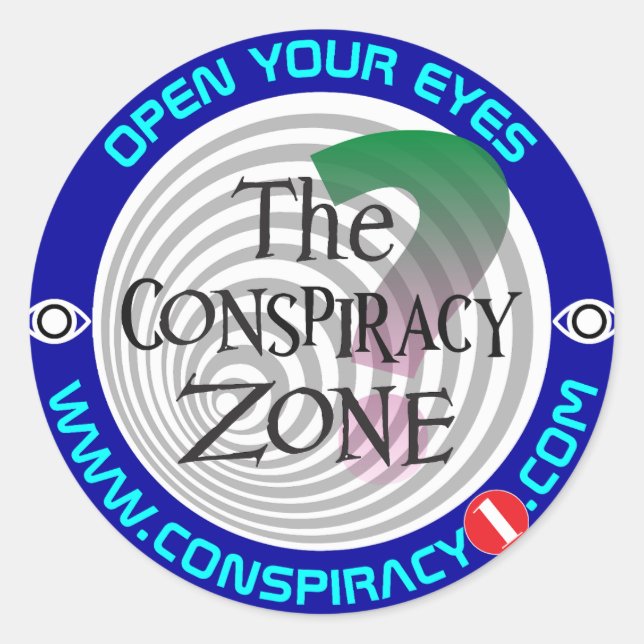 Sticker de zone de conspiration (sombre) (Devant)