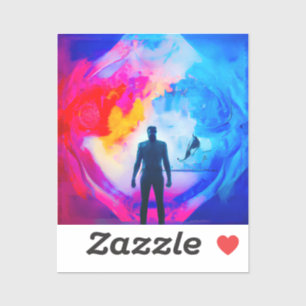 Sticker Debout dans les couleurs