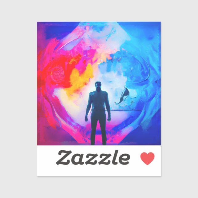 Sticker Debout dans les couleurs (Feuille)