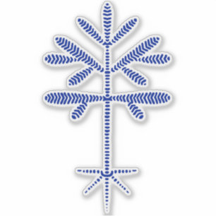 Sticker Décal de vinyle avec une lame bleue