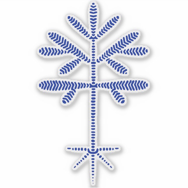 Sticker Décal de vinyle avec une lame bleue (Devant)