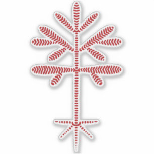 Sticker Décal de vinyle avec une lame rouge