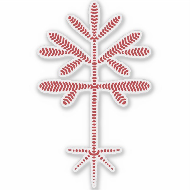 Sticker Décal de vinyle avec une lame rouge (Devant)