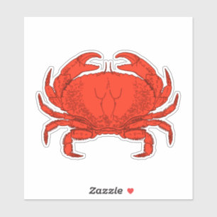 Sticker Décal de vinyle de crabe rouge