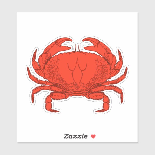 Sticker Décal de vinyle de crabe rouge (Feuille)
