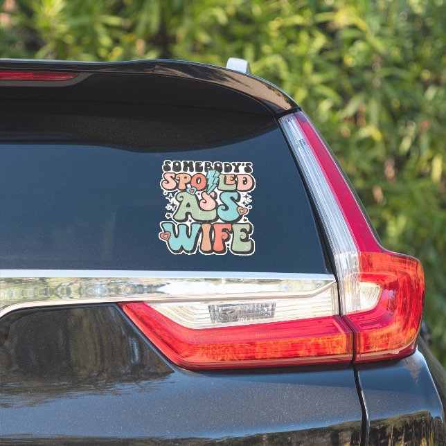Sticker Décal de voiture vinyle de femme gâté (Côté voiture)