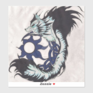 Sticker Décal d'ordinateur portable tribal Viking Wolf