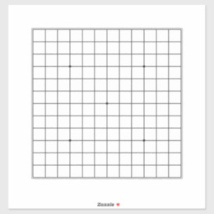 Sticker Décal Goban Transparent 13x13 personnalisable de 1