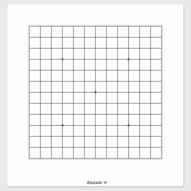 Sticker Décal Goban Transparent 13x13 personnalisable de 1 (Feuille)