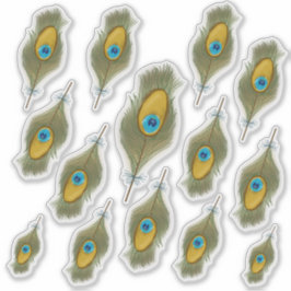 Sticker Décalage en plumes de paon