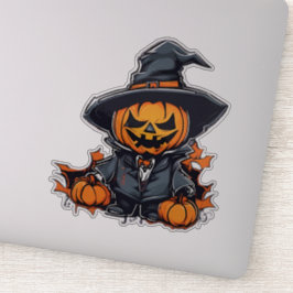 Sticker Décor d'automne Citrouille d'Halloween