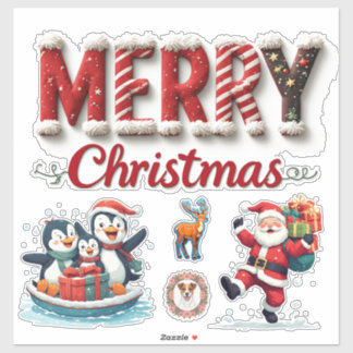 Sticker 🎁 Décor de Noël Joyeux Festif 🍬