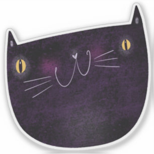Sticker Décor d'Halloween jolie Chat noir