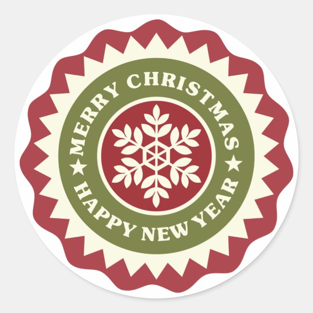 Sticker décoratif pour flocon de neige de Noël (Devant)