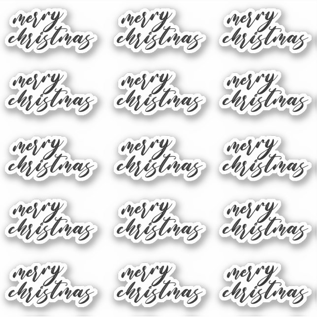 Sticker Decoration de courrier joyeux Noël Cadeau (Devant)