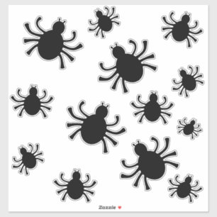 Sticker Décorations d'araignée noire pour Halloween