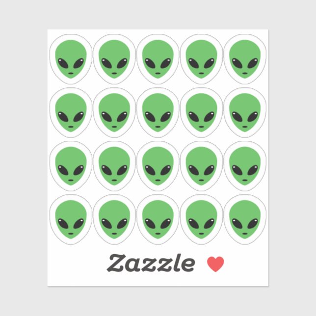 Sticker Décorations de fête extraterrestre Planificateur d (Feuille)