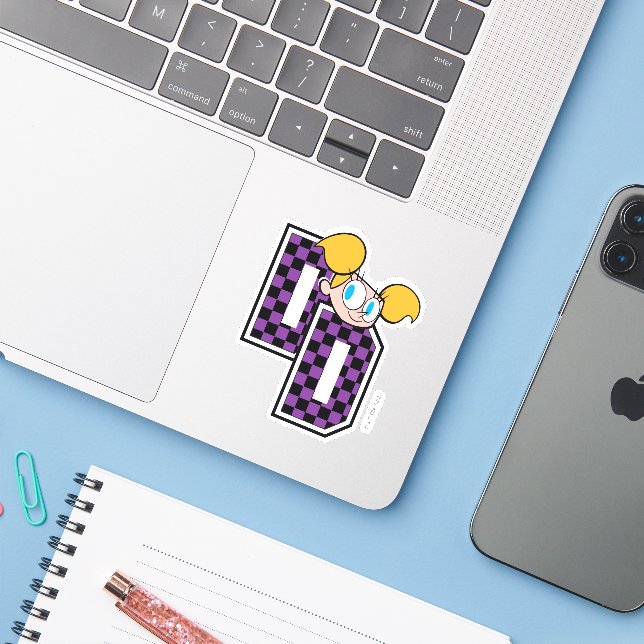 Sticker Dee Dee Athletic Letters Graphic (Ordinateur portable avec iPhone)