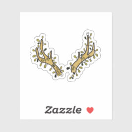 Sticker Deer Antlers et Ivy
