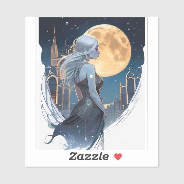 Sticker Déesse de la Lune (Feuille)