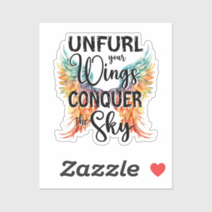Sticker Défendez vos ailes conquérir le ciel, Angel Wings 